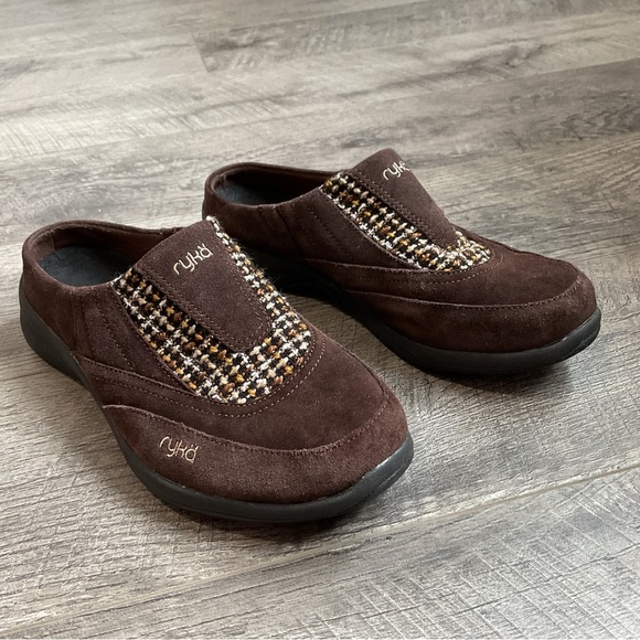 Ryka Freelance Brown Suede Slip On Mules Size 8 - Picture 1 of 10